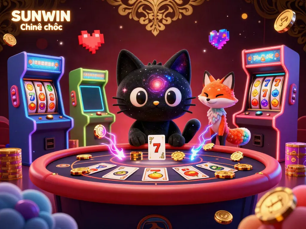 Experience the thrill of SUNWIN Chính thức with a cosmic casino adventure featuring charming characters and vibrant gaming elements.