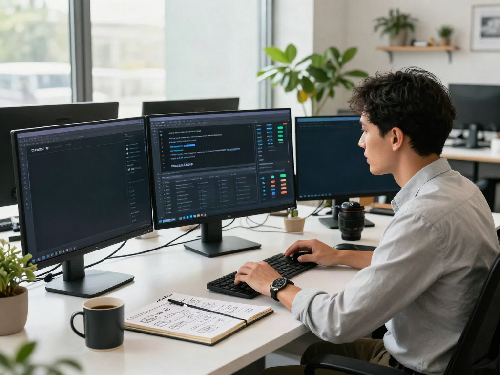 Track brand mentions in ChatGPT analytics dashboard displayed by a focused marketing professional.