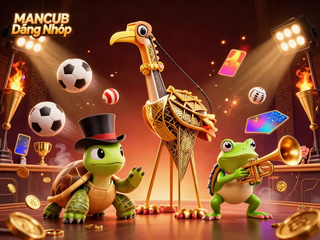 Experience thrilling gaming with MANCUB Đăng Nhập, showcasing a vibrant animated casino scene