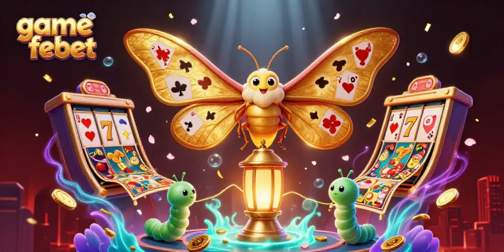 Engage with the vibrant world of game febet through an imaginative 3D illustration of casino elements.