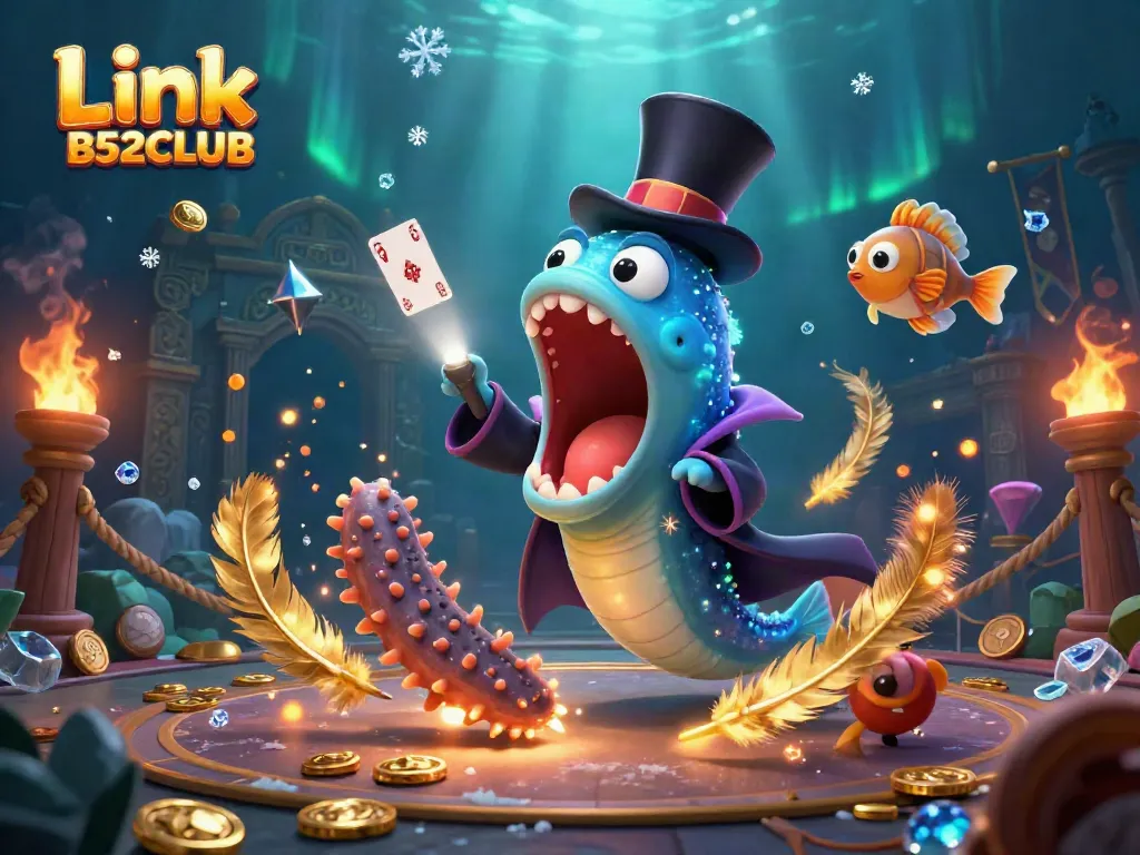 Experience thrilling games at Link B52CLUB with unique underwater casino characters in action.